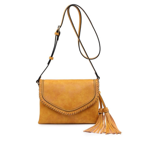 Jen & Co Sloane Flapover Crossbody with Tassel