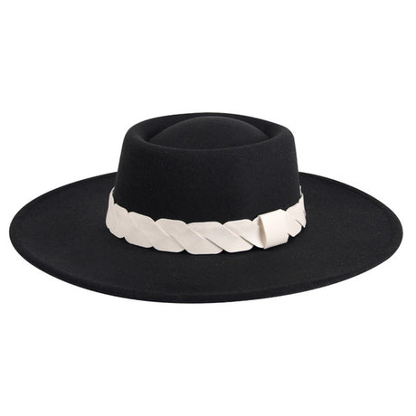 Jen & Co Ramsey Wide Cut-Out Trim Fedora Hat