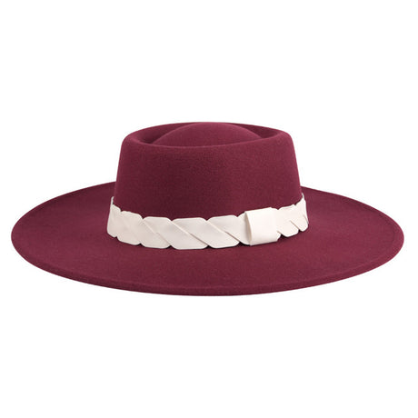 Jen & Co Ramsey Wide Cut-Out Trim Fedora Hat