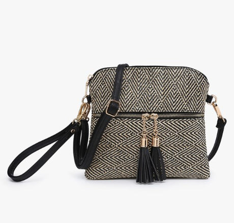 Jen & Co Tara Crossbody with Tassel Zippers