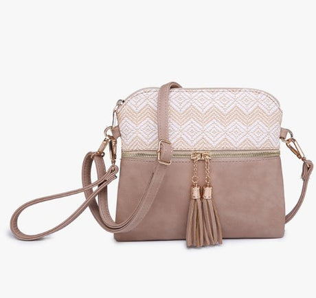 Jen & Co Tara Crossbody with Tassel Zippers
