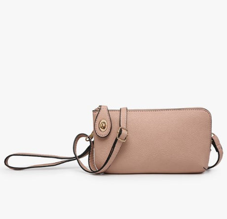 Jen & Co Kendall Crossbody/Wristlet with Twist Lock Closure