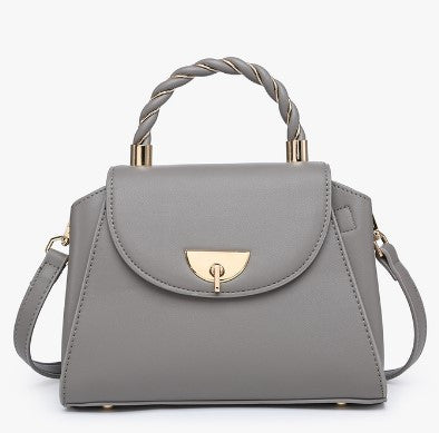 Jen & Co Clarke Twist Lock Satchel w/ Braided Handle