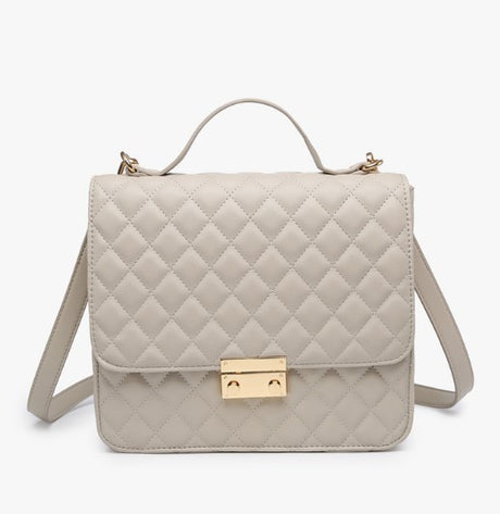 Jen & Co Halston Quilted Convertible Backpack with Metal Push Lock