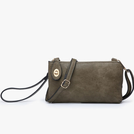 Jen & Co Kendall Crossbody/Wristlet with Twist Lock Closure