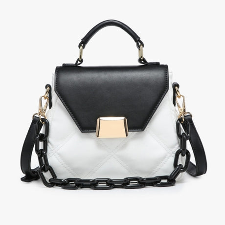 Jen & Co Ollie Quilted Crossbody w/ Chain Strap