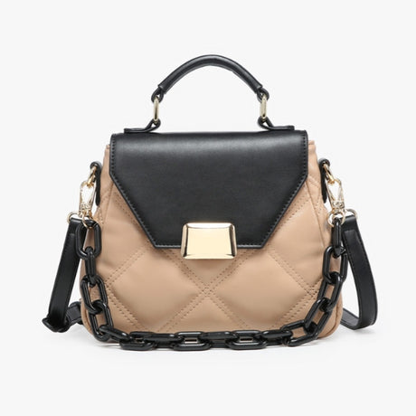 Jen & Co Ollie Quilted Crossbody w/ Chain Strap