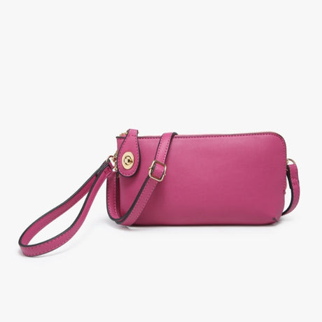 Jen & Co Kendall Crossbody/Wristlet with Twist Lock Closure