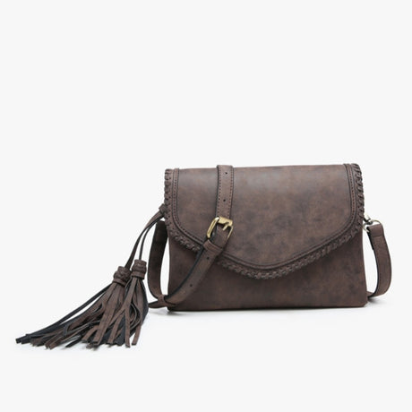 Jen & Co Sloane Flapover Crossbody with Tassel