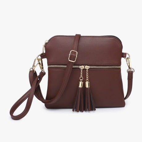 Jen & Co Tara Crossbody with Tassel Zippers