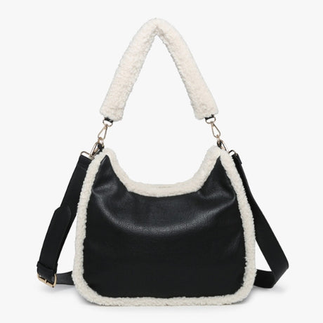Jen & Co Reece Sherpa Trim Satchel