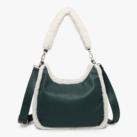 Jen & Co Reece Sherpa Trim Satchel