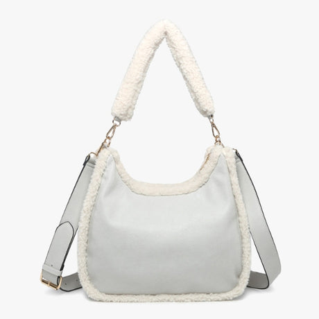 Jen & Co Reece Sherpa Trim Satchel