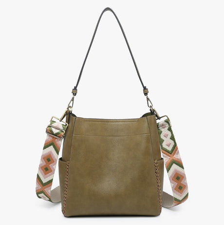 Jen & Co Penny Bucket Bag with Guitar Strap