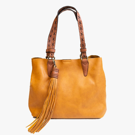 Jen & Co Aliza Large Tassel 2 in 1 Satchel