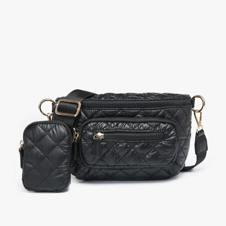 Jen & Co Arianna Quilted Puffer Belt Bag with Pouch