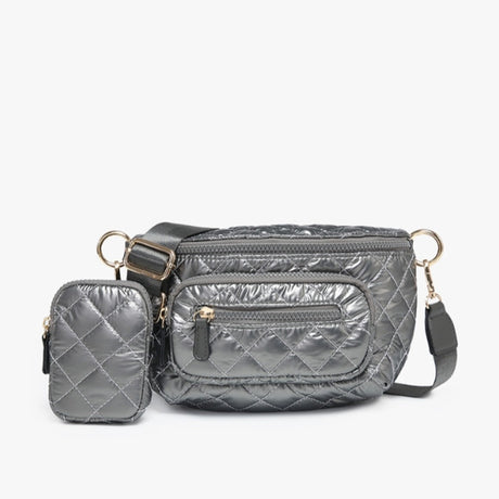 Jen & Co Arianna Quilted Puffer Belt Bag with Pouch