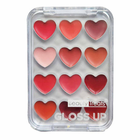 Beauty Treats Gloss Up 12 Color Heart Shaped Lip Gloss Kit