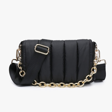 Jen & Co Lala Quilted Crossbody with Chain