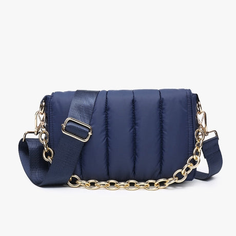 Jen & Co Lala Quilted Crossbody with Chain