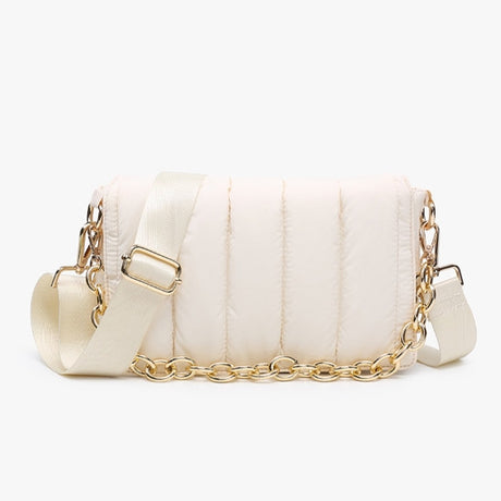 Jen & Co Lala Quilted Crossbody with Chain