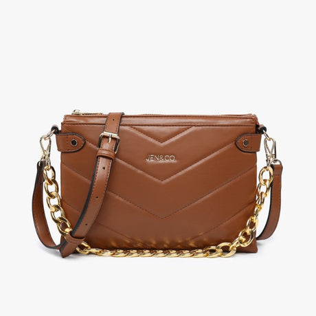 Jen & Co Britt Puffer Crossbody with Snaps