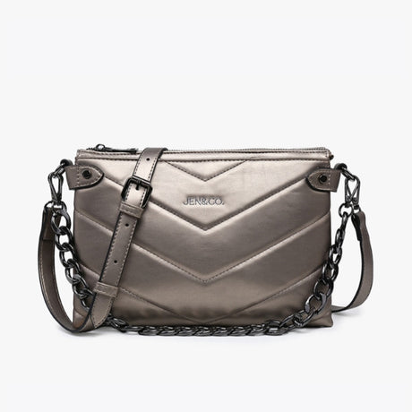 Jen & Co Britt Puffer Crossbody with Snaps