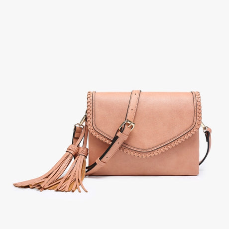 Jen & Co Sloane Flapover Crossbody with Tassel