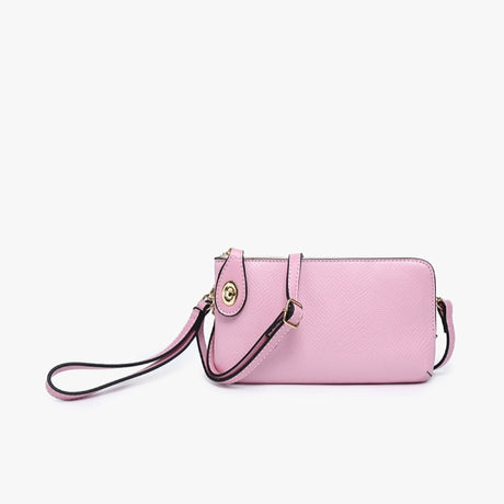 Jen & Co Kendall Crossbody/Wristlet with Twist Lock Closure