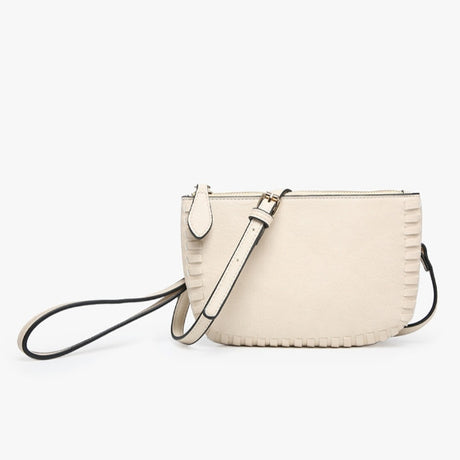 Jen & Co Bonnie Dual Compartment Whipstitch Crossbody