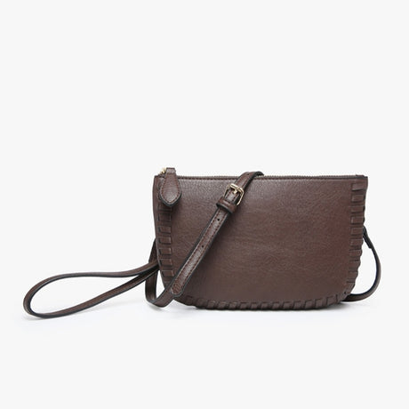 Jen & Co Bonnie Dual Compartment Whipstitch Crossbody