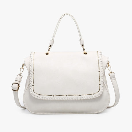 Jen & Co Cricket Studded Flapover Hobo