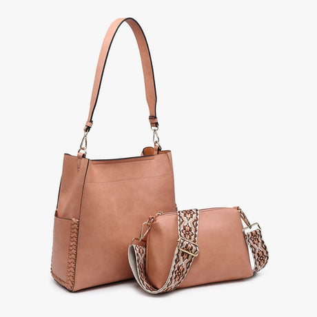 Jen & Co Penny Bucket Bag with Guitar Strap
