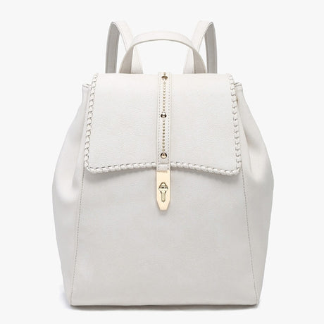 Jen & Co Olive Studded Whipstitch Backpack