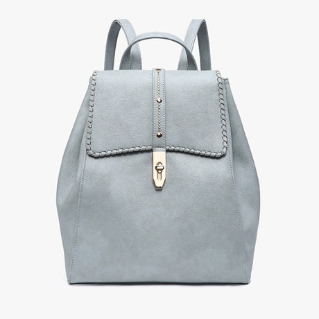 Jen & Co Olive Studded Whipstitch Backpack