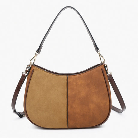 Jen & Co Zoe Two-Tone Distressed Crossbody