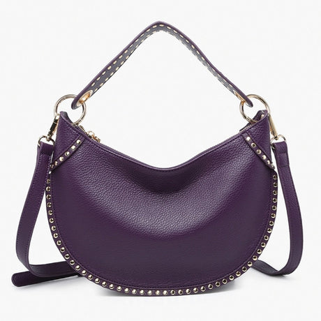 Jen & Co Jenna Studded Crescent Shaped Shoulder Bag