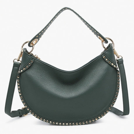 Jen & Co Jenna Studded Crescent Shaped Shoulder Bag