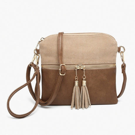 Jen & Co Tara Crossbody with Tassel Zippers