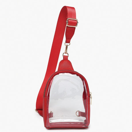 Jen & Co Ellen Clear Sling Bag with Guitar Strap