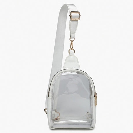 Jen & Co Ellen Clear Sling Bag with Guitar Strap