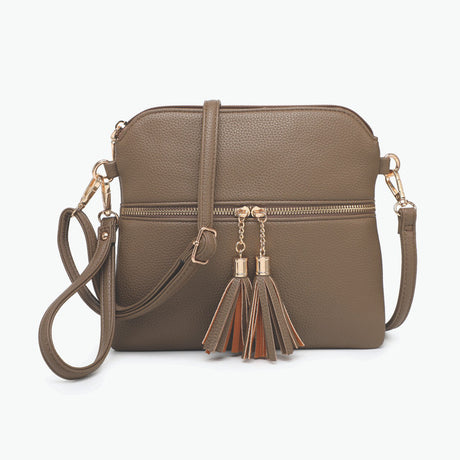Jen & Co Tara Crossbody with Tassel Zippers