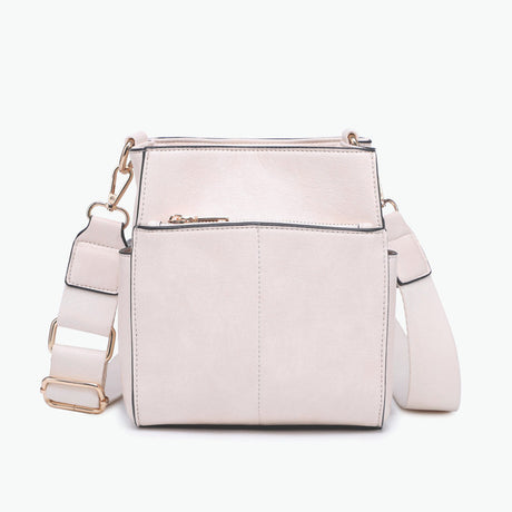 Jen & Co Jeanne Square Bucket Bag w/ Guitar Strap