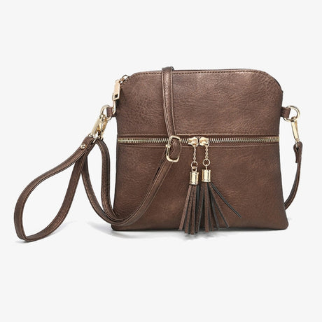 Jen & Co Tara Crossbody with Tassel Zippers