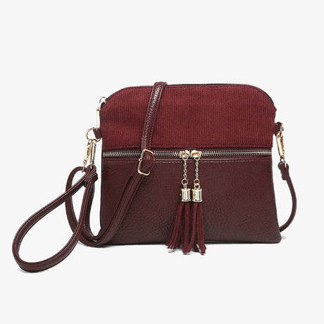 Jen & Co Tara Crossbody with Tassel Zippers