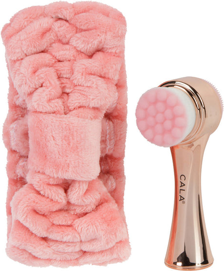 Cala Goal To Glow Facial Brush & Headband Set