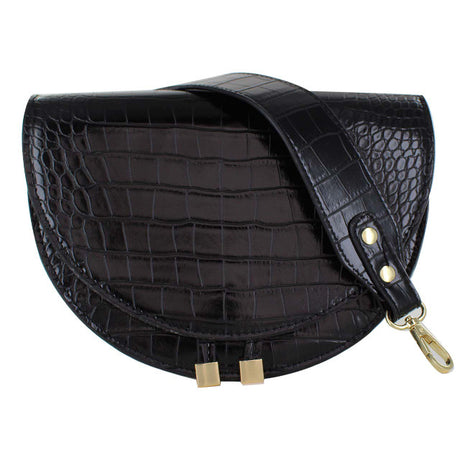 Mersi Ava Faux Snakeskin Messenger Bag