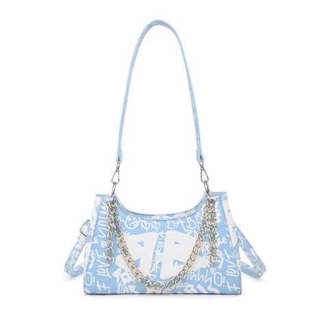 Jen & Co Graffiti Crossbody with Chain