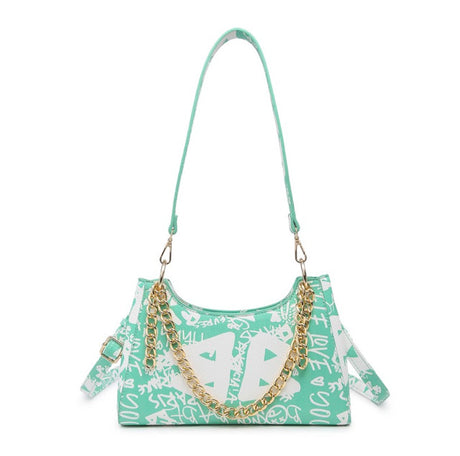 Jen & Co Graffiti Crossbody with Chain