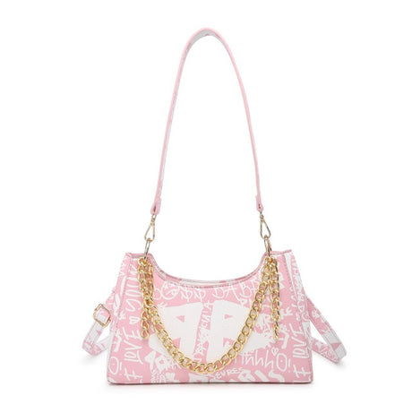 Jen & Co Graffiti Crossbody with Chain